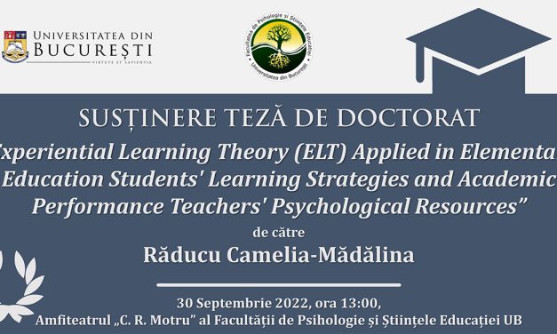 Susținere teză doctorat: Răducu Camelia-Mădălina