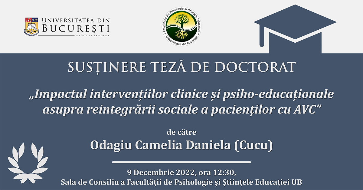 Susținere teză doctorat: Odagiu Camelia Daniela (Cucu)