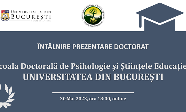O nou întâlnire cu candidații la studii doctorale (30 Mai 2023)